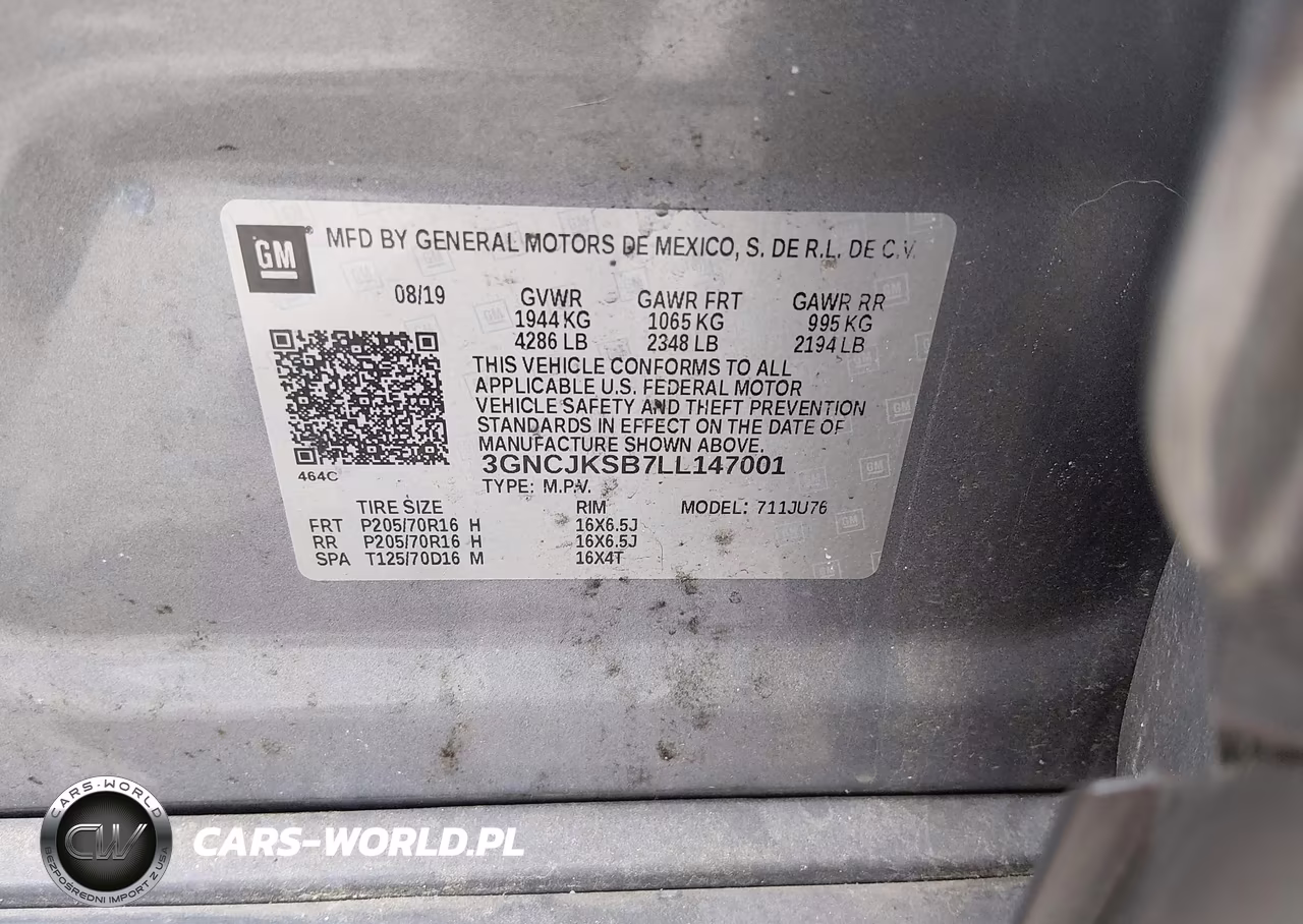 2020 Chevrolet Trax Fwd Ls VIN:3GNCJKSB7LL147001 - 9