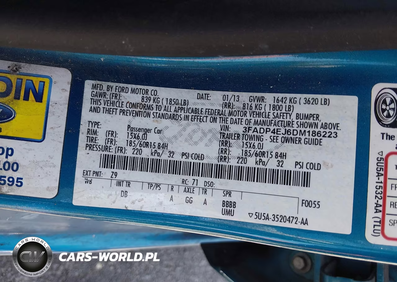 2013 Ford Fiesta Se VIN:3FADP4EJ6DM186223 - 9