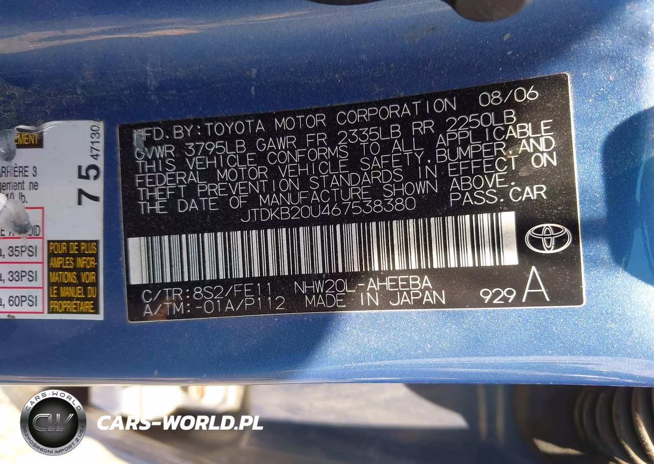 2006 Toyota Prius VIN:JTDKB20U467538380 - 9