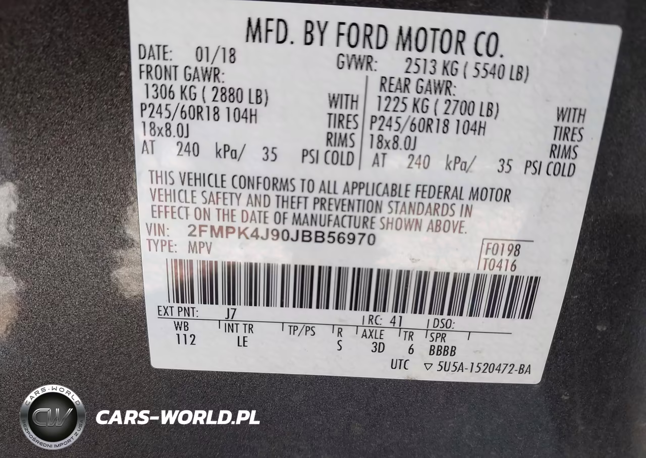 2018 Ford Edge Sel VIN:2FMPK4J90JBB56970 - 9