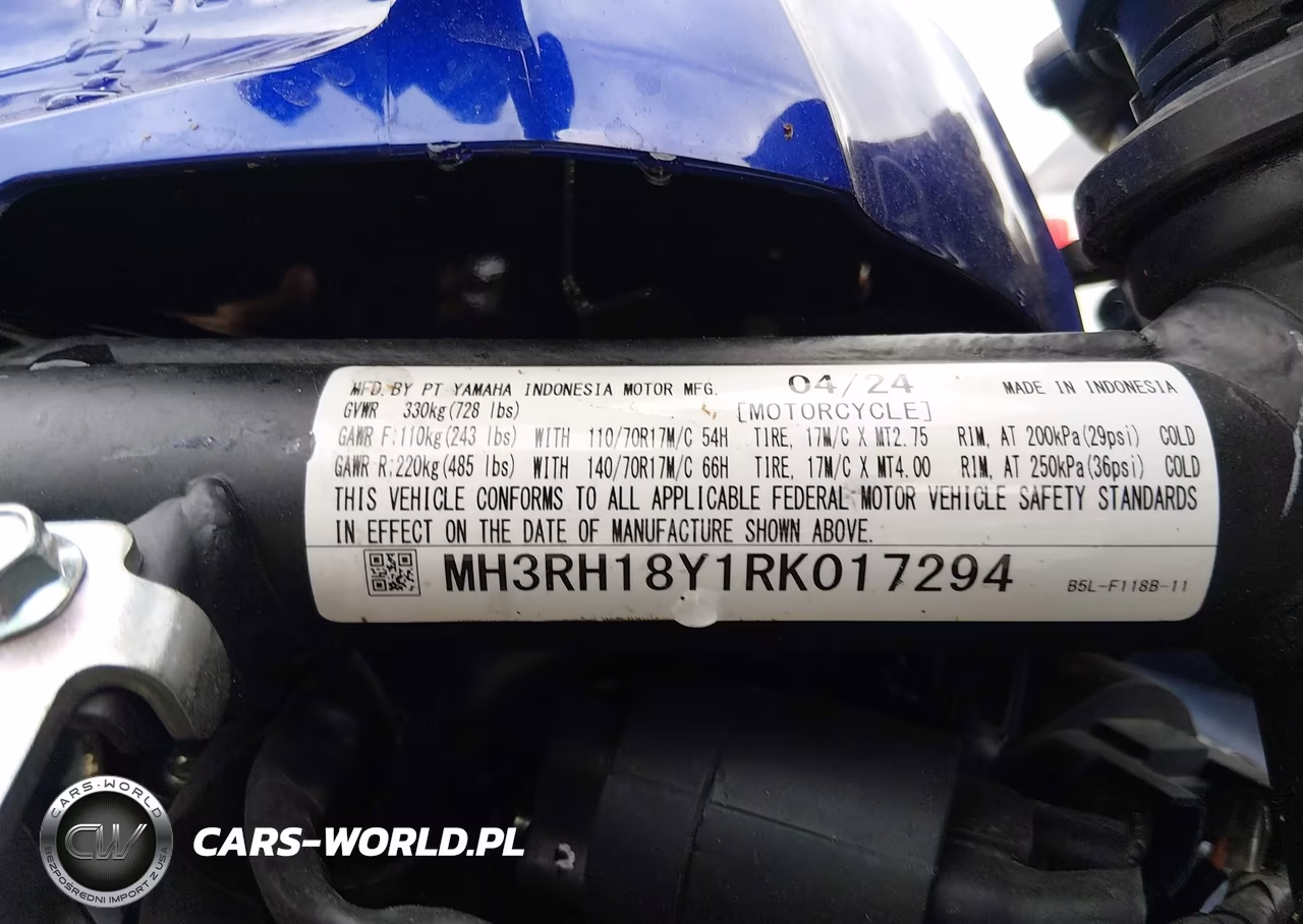 2024 Yamaha Yzfr3 A VIN:MH3RH18Y1RK017294 - 10