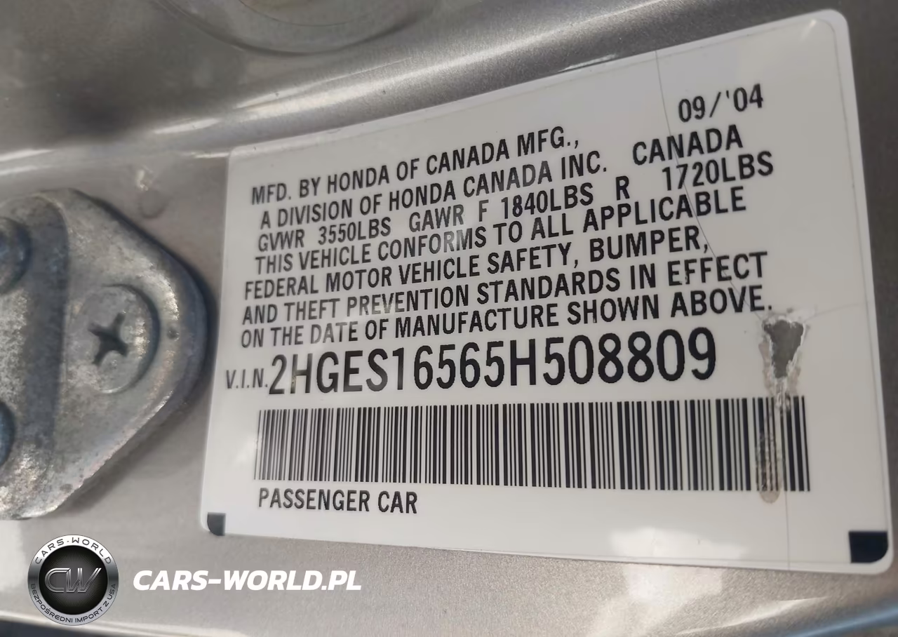 2005 Honda Civic Lx VIN:2HGES16565H508809 - 9