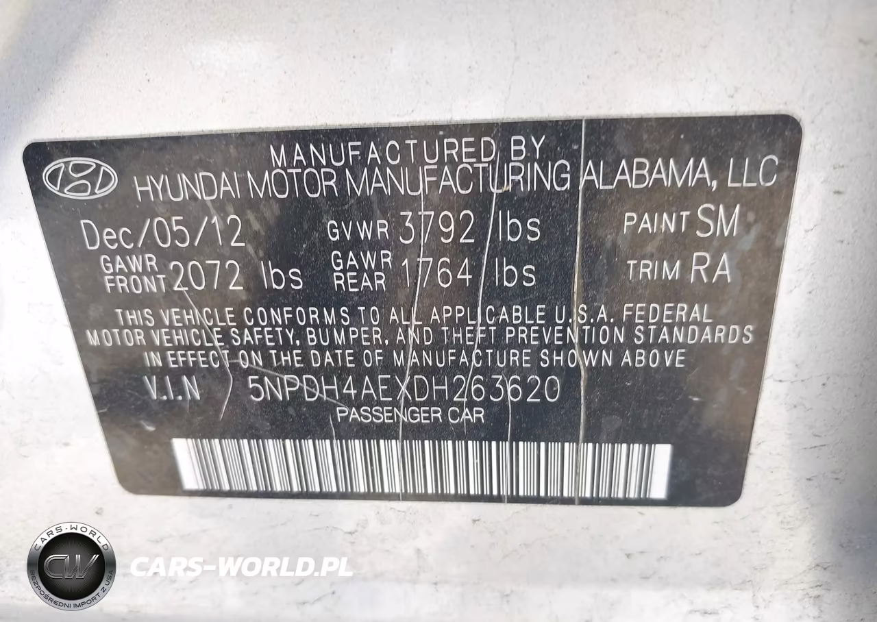 2013 Hyundai Elantra Limited VIN:5NPDH4AEXDH263620 - 9