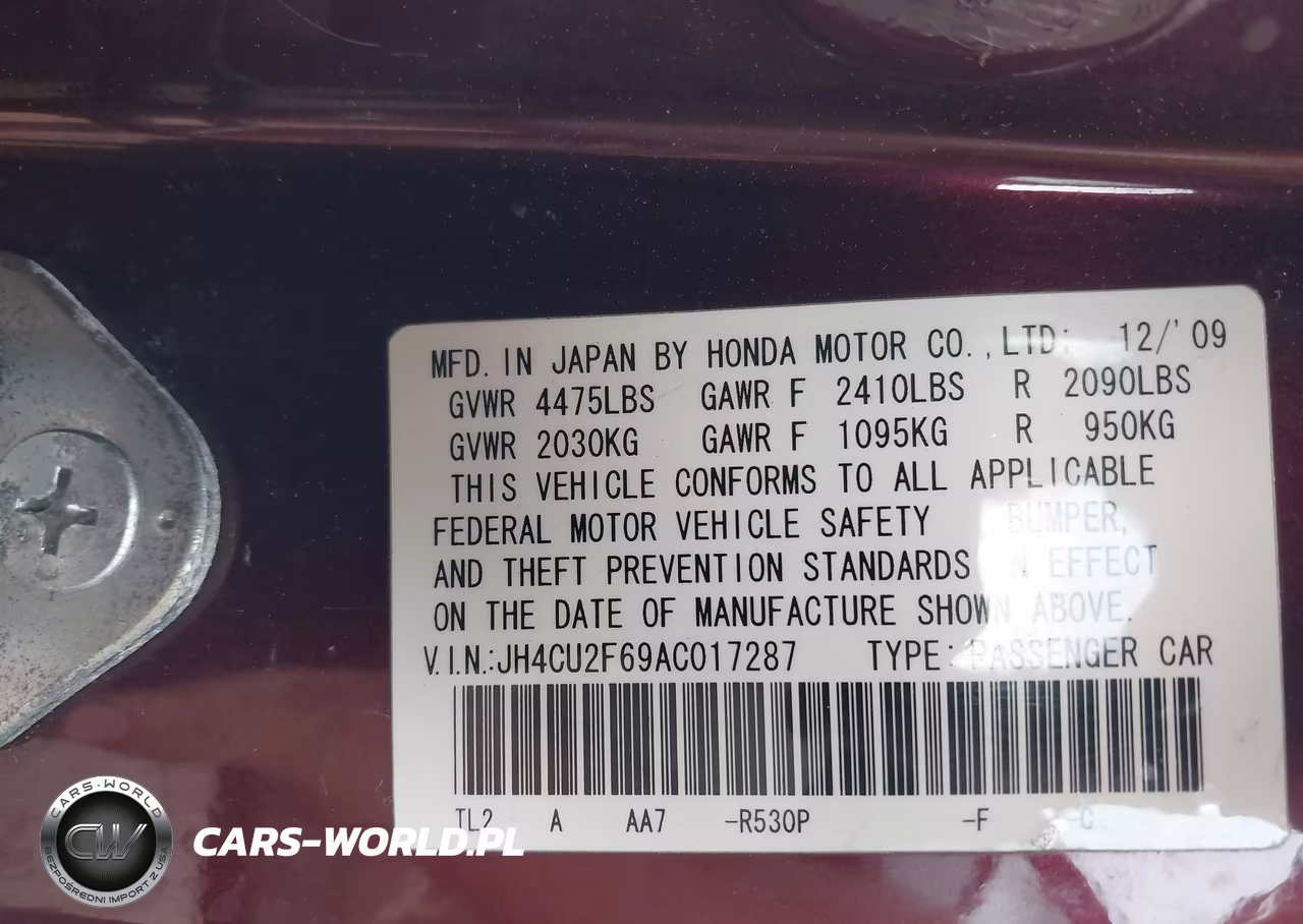 2010 Acura Tsx 2.4 VIN:JH4CU2F69AC017287 - 9