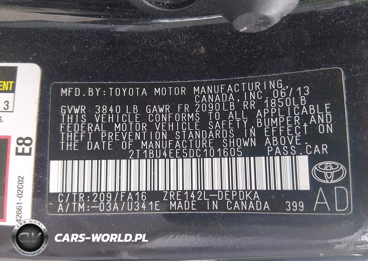 2013 Toyota Corolla L VIN:2T1BU4EE5DC101605 - 9