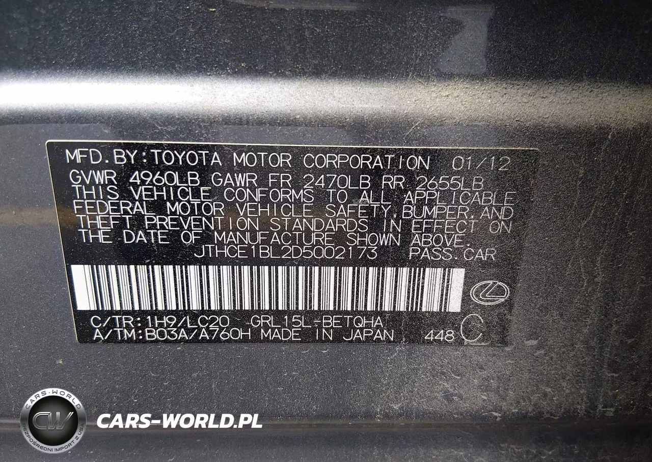 2013 Lexus Gs 350 VIN:JTHCE1BL2D5002173 - 9