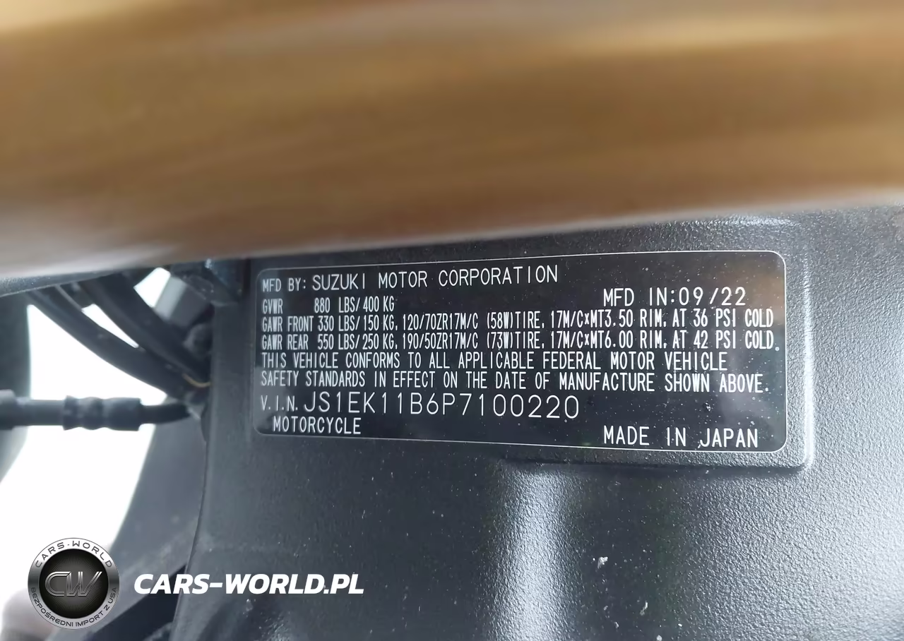 2023 Suzuki Gsx-S1000 A VIN:JS1EK11B6P7100220 - 10
