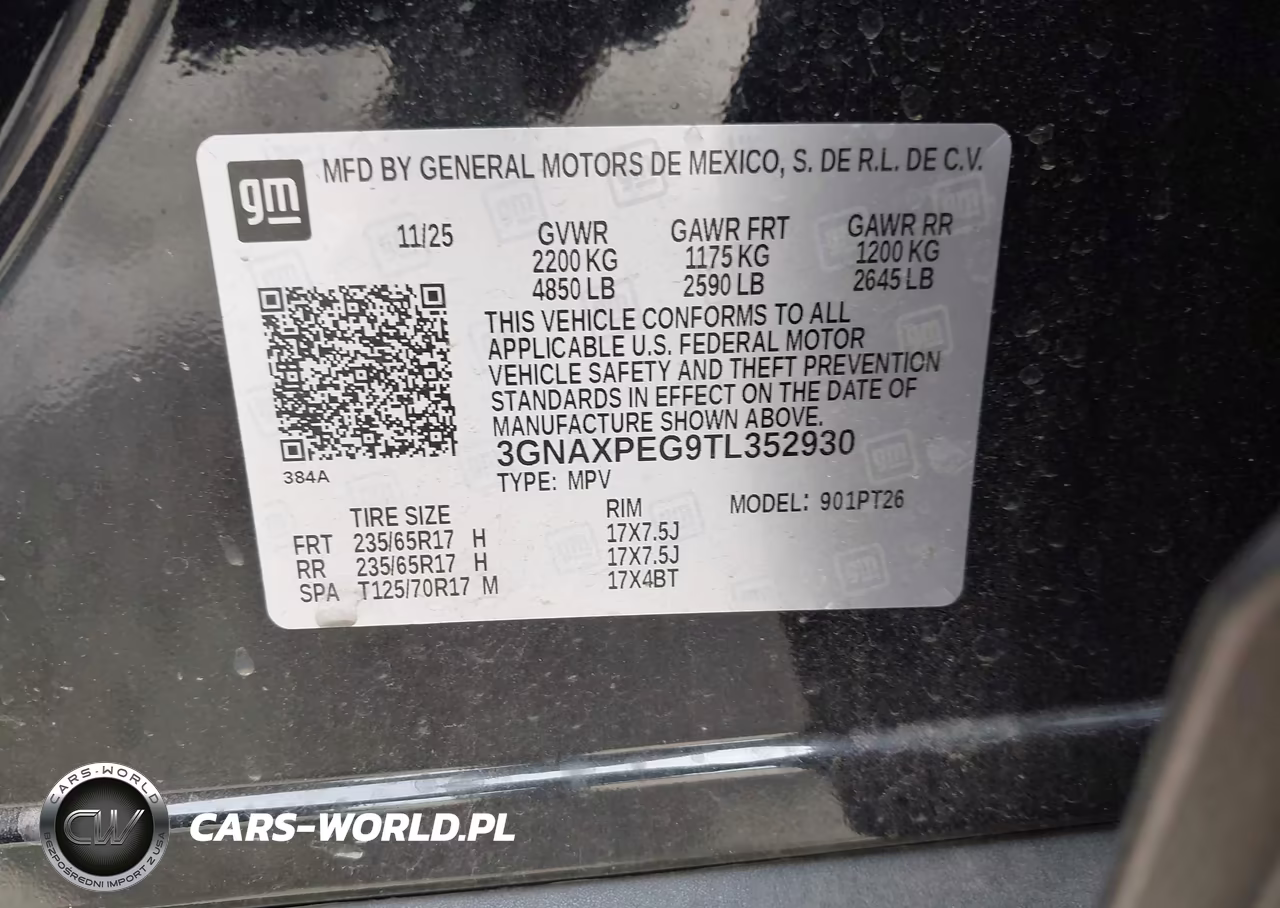 2026 Chevrolet Equinox Awd Lt VIN:3GNAXPEG9TL352930 - 9