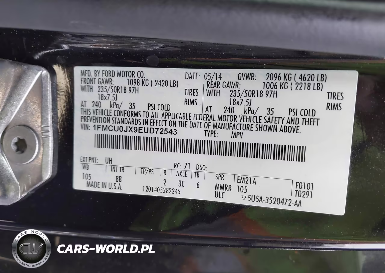 2014 Ford Escape Titanium VIN:1FMCU0JX9EUD72543 - 9