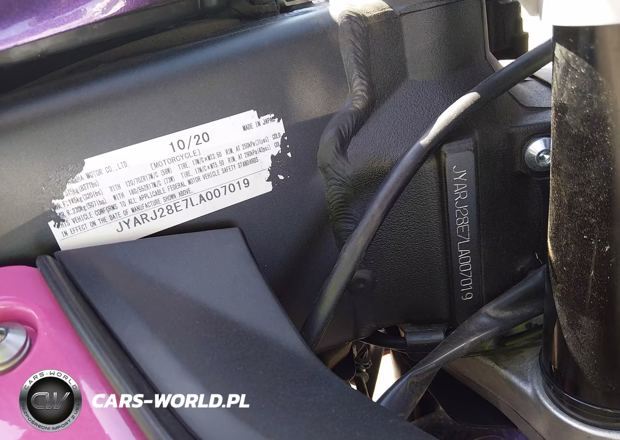 2020 Yamaha Yzfr6 VIN:JYARJ28E7LA007019 - 10
