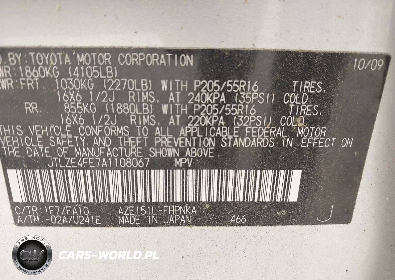 2010 Scion Xb VIN:JTLZE4FE7A1108067 - 9