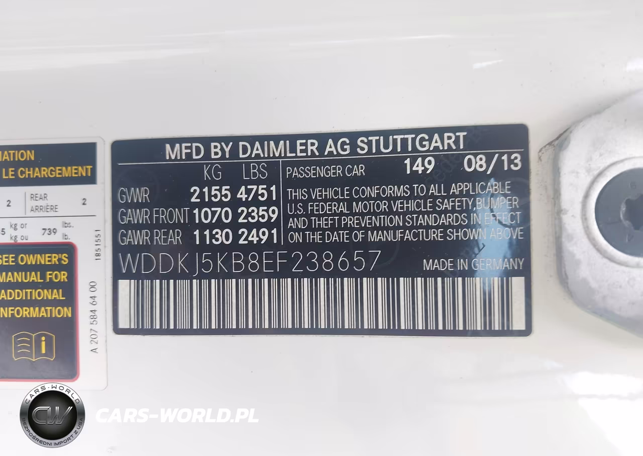 2014 Mercedes-Benz E 350 VIN:WDDKJ5KB8EF238657 - 9