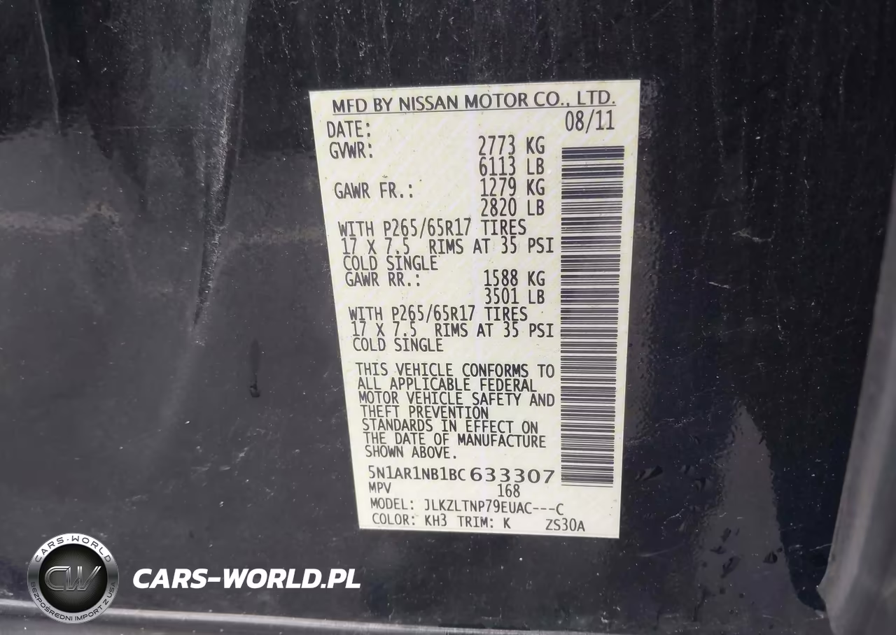 2011 Nissan Pathfinder VIN:5N1AR1NB1BC633307 - 9