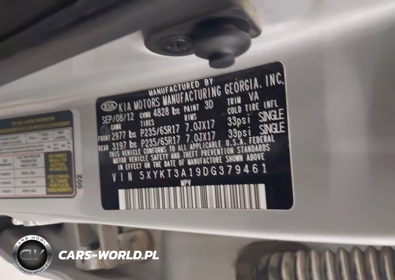 2013 Kia Sorento Lx VIN:5XYKT3A19DG379461 - 9