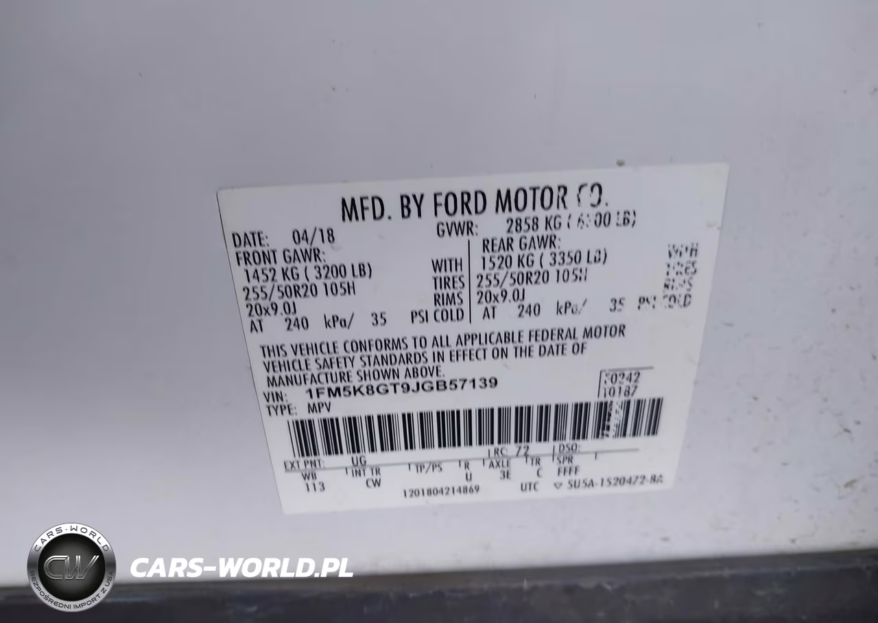 2018 Ford Explorer Sport VIN:1FM5K8GT9JGB57139 - 9