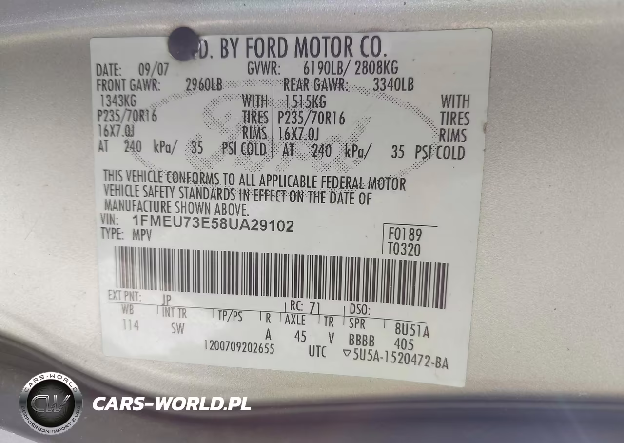 2008 Ford Explorer Xlt VIN:1FMEU73E58UA29102 - 9