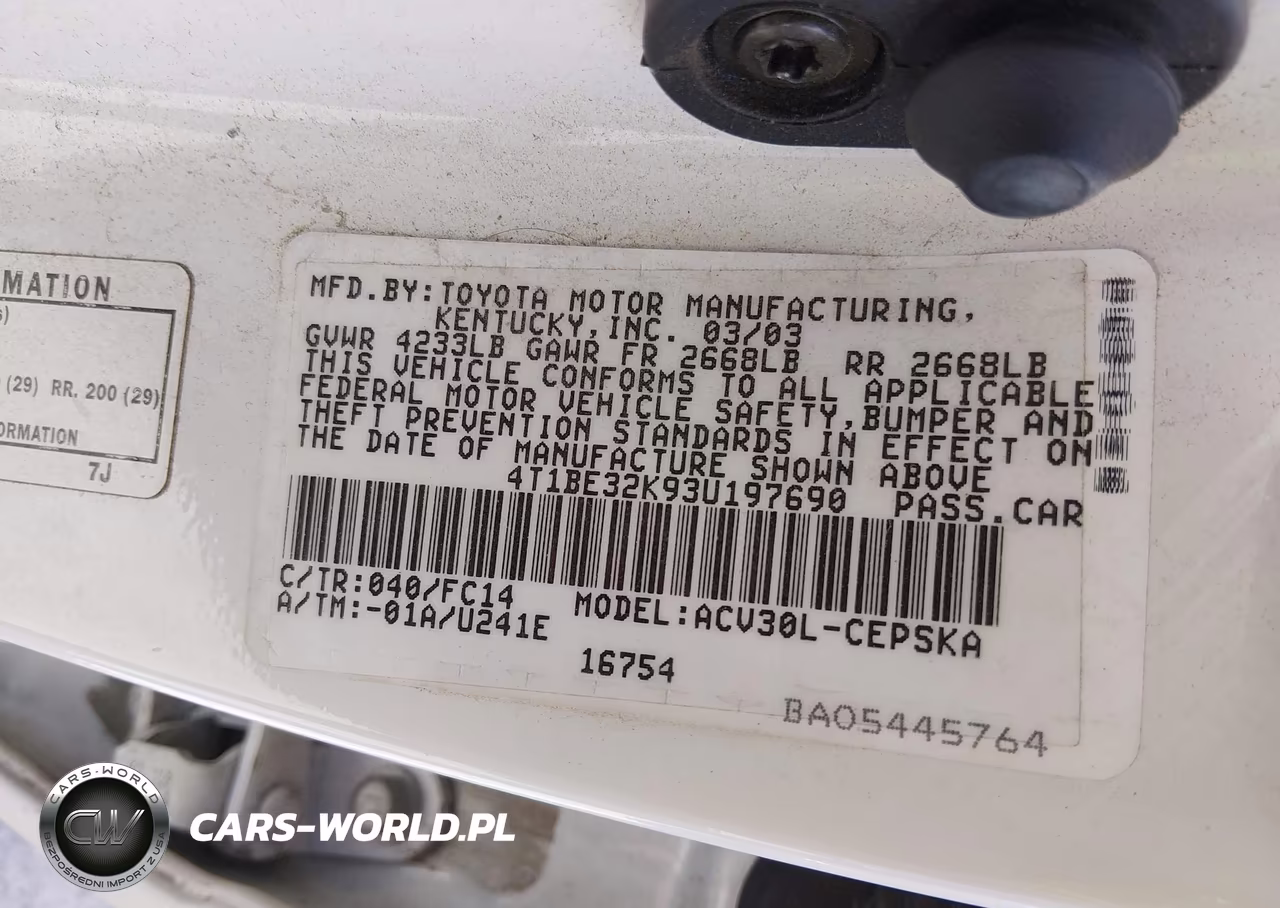 2003 Toyota Camry Se VIN:4T1BE32K93U197690 - 9