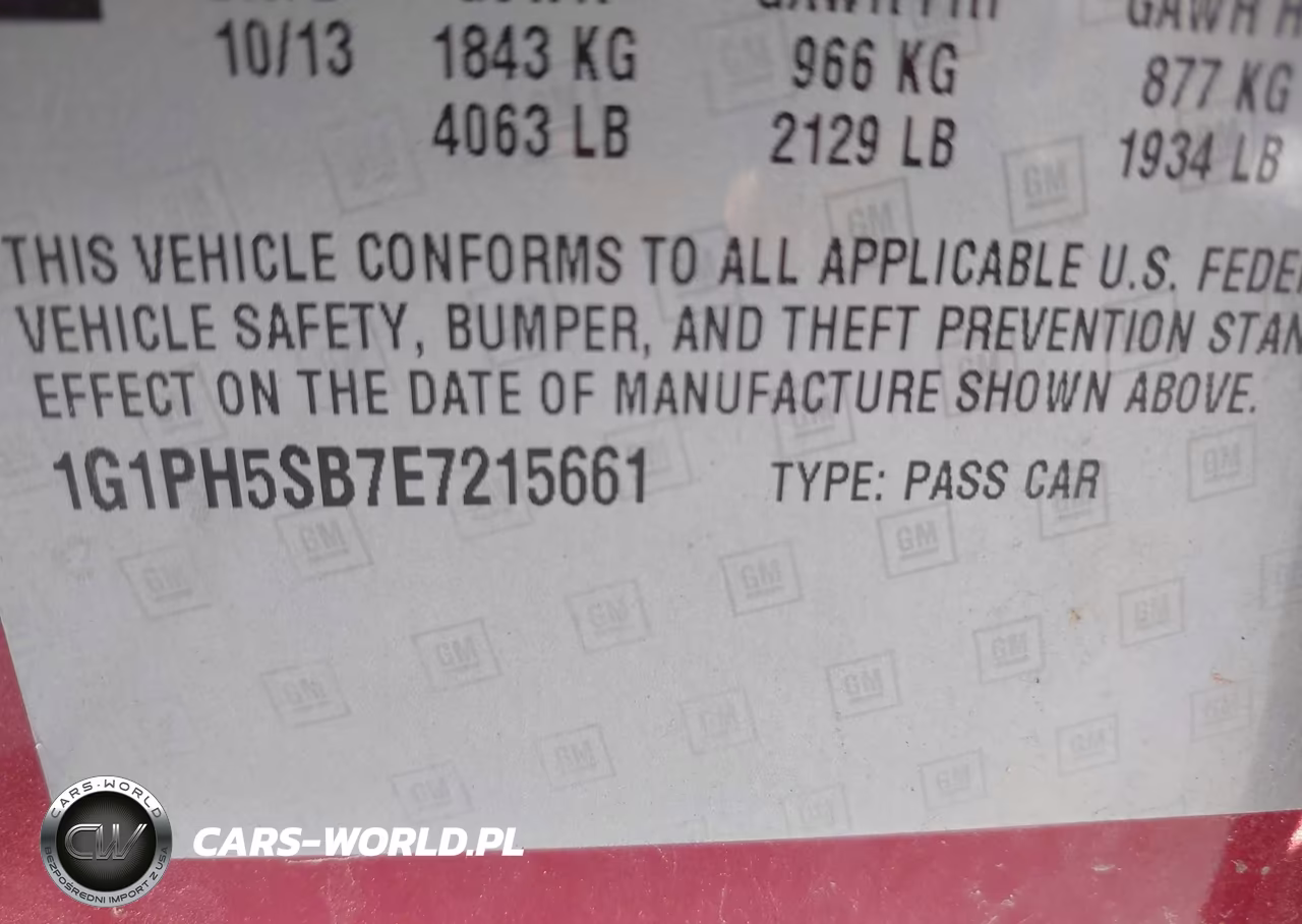 2014 Chevrolet Cruze Eco Auto VIN:1G1PH5SB7E7215661 - 9