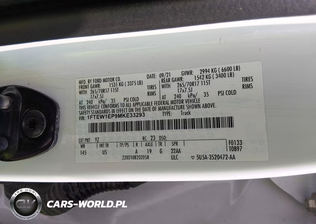 2021 Ford F-150 Xlt VIN:1FTEW1EP9MKE33293 - 9