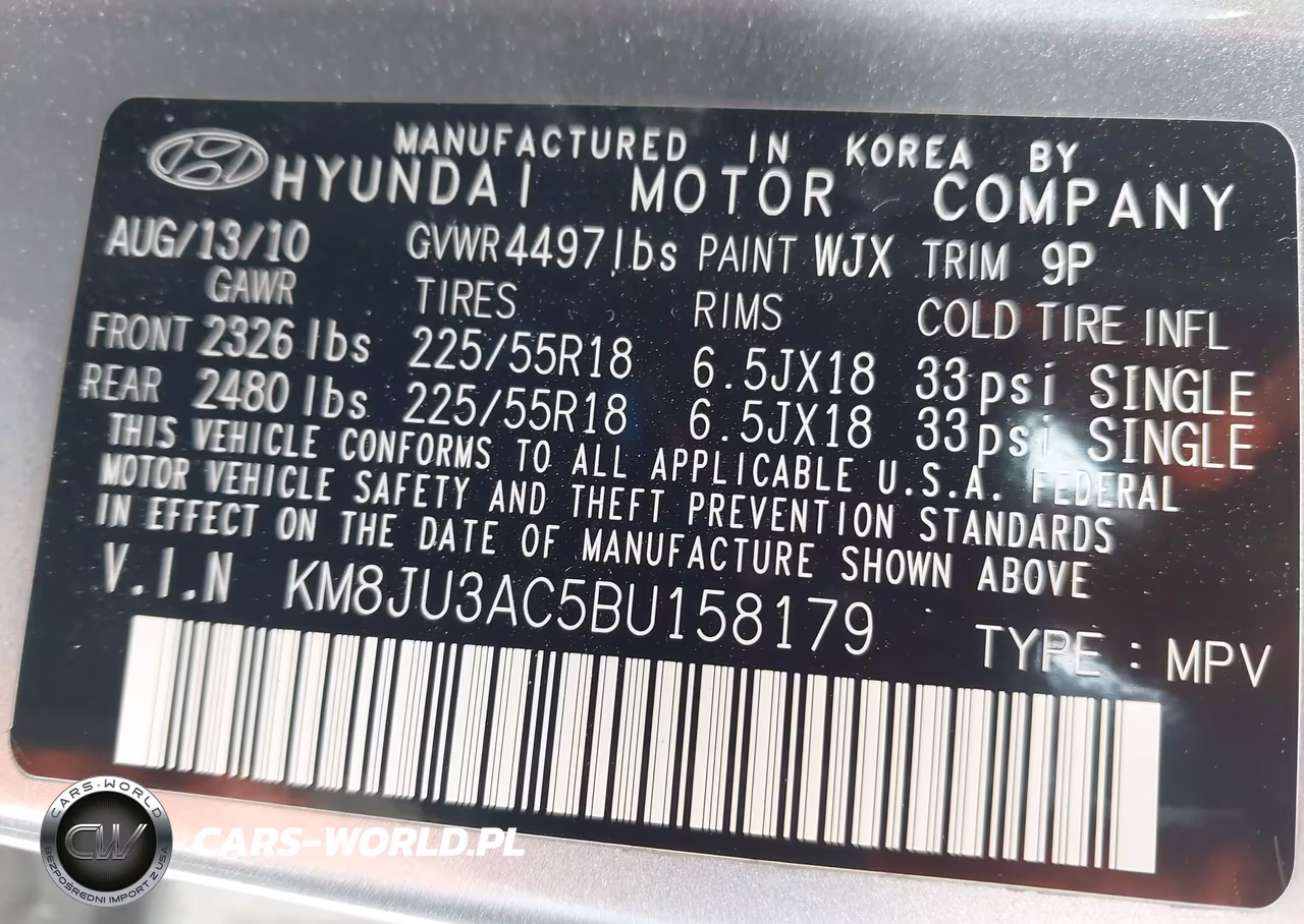 2011 Hyundai Tucson Limited VIN:KM8JU3AC5BU158179 - 9