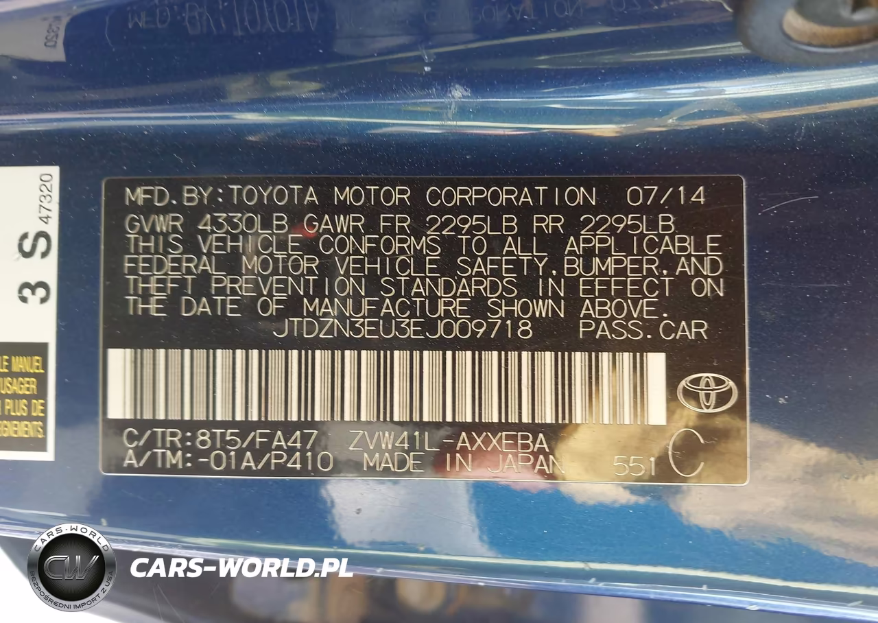 2014 Toyota Prius V Two VIN:JTDZN3EU3EJ009718 - 9