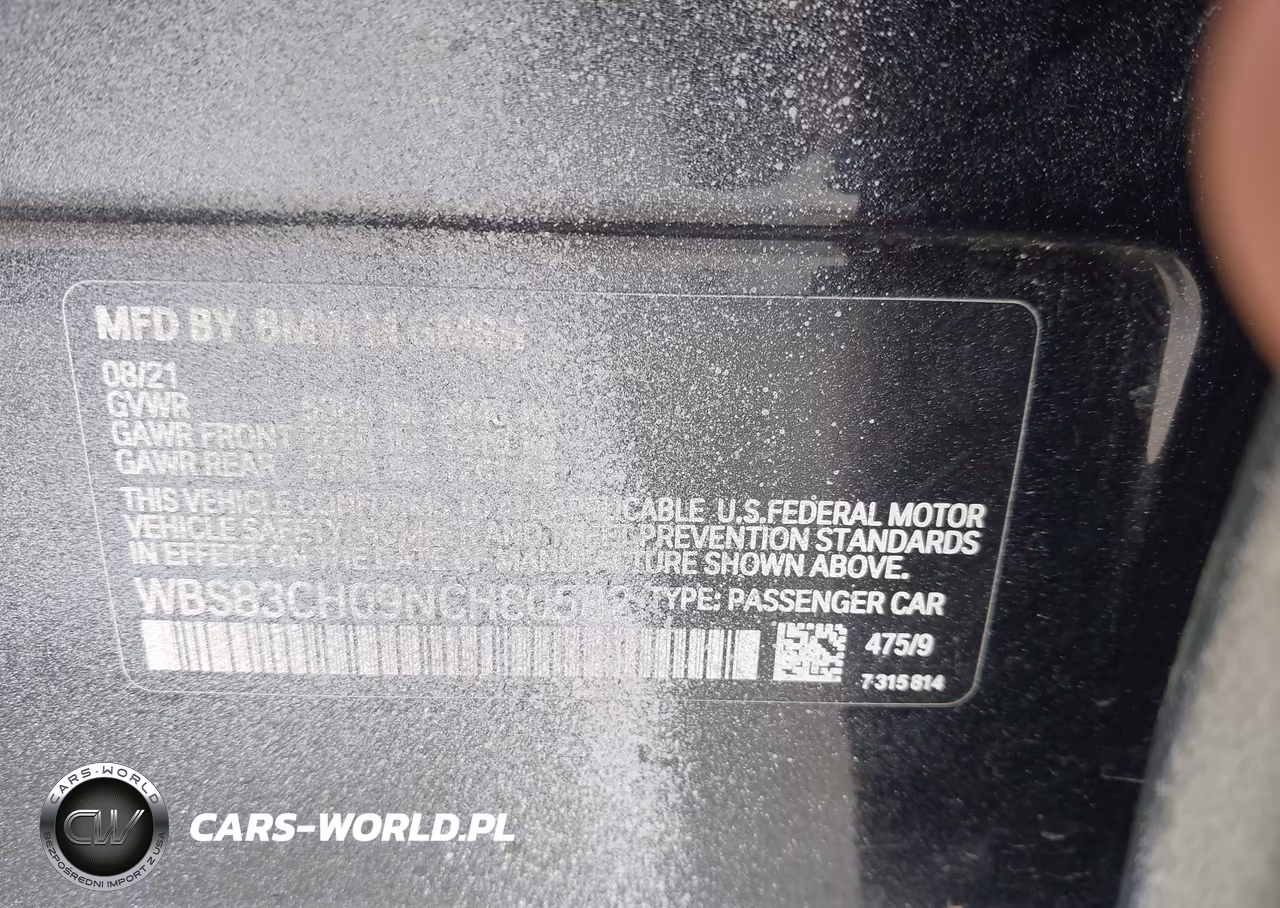 2022 BMW M5 Base (A8) VIN:WBS83CH09NCH80582 - 9