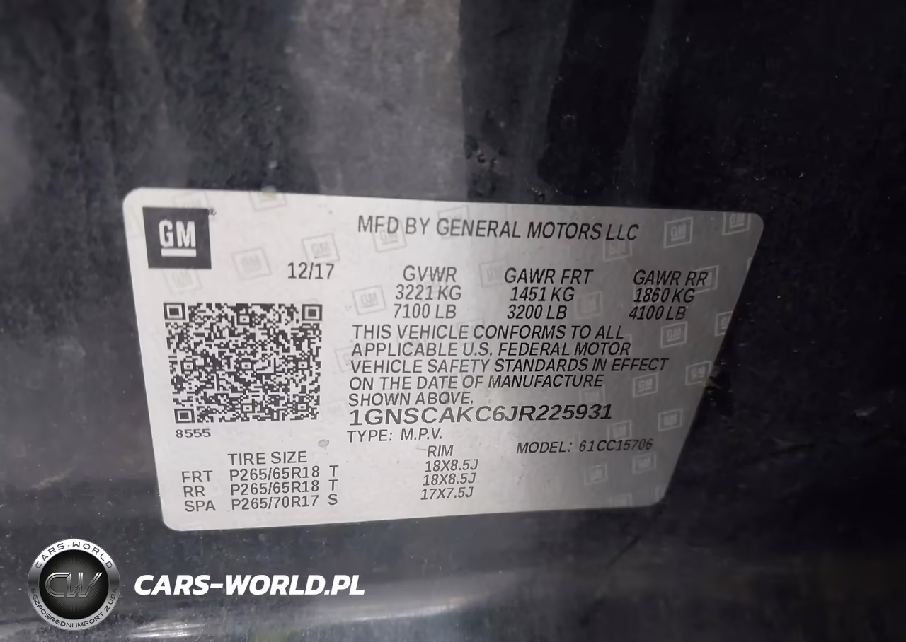 2018 Chevrolet Tahoe Ls VIN:1GNSCAKC6JR225931 - 9