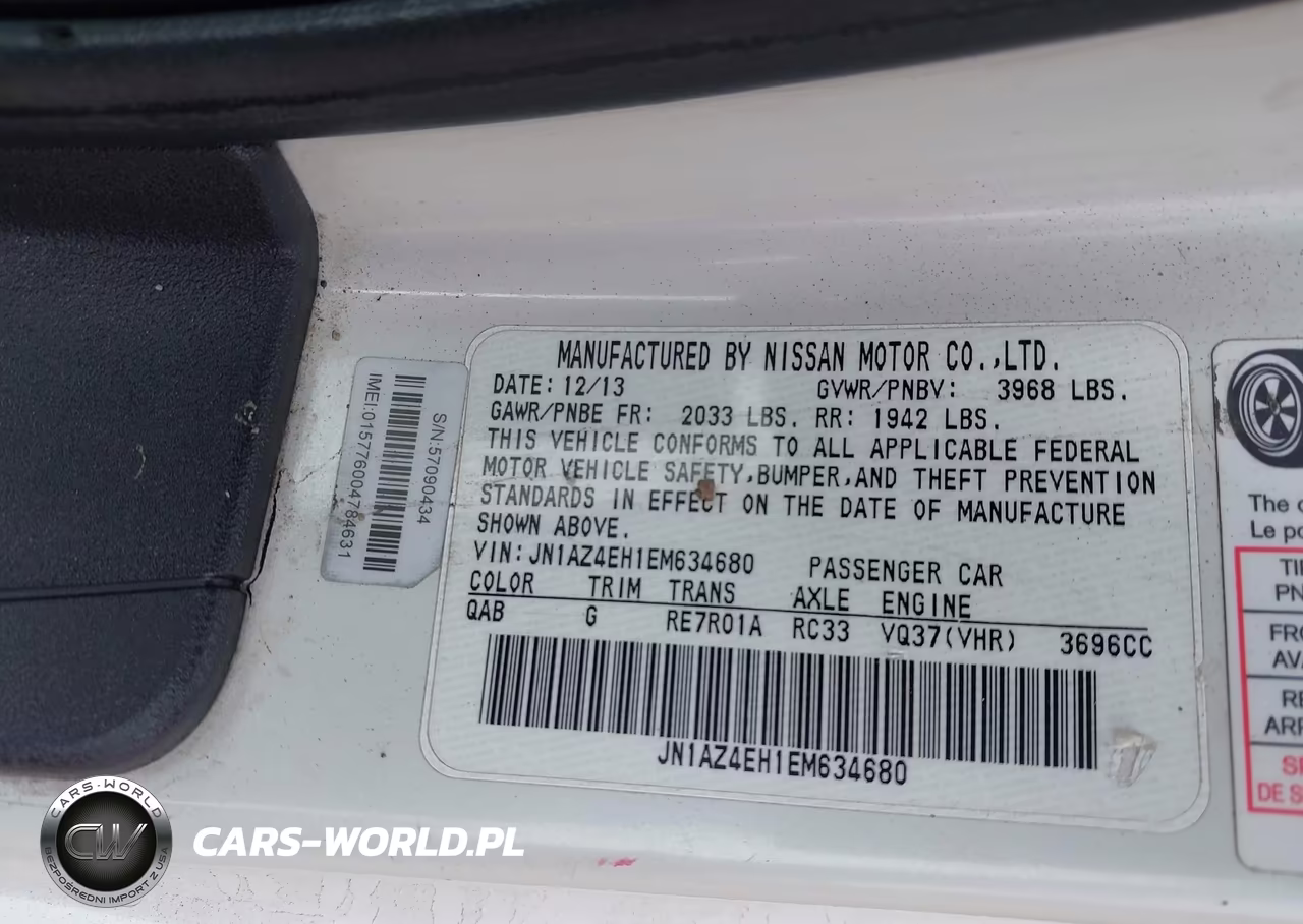 2014 Nissan 370Z VIN:JN1AZ4EH1EM634680 - 9