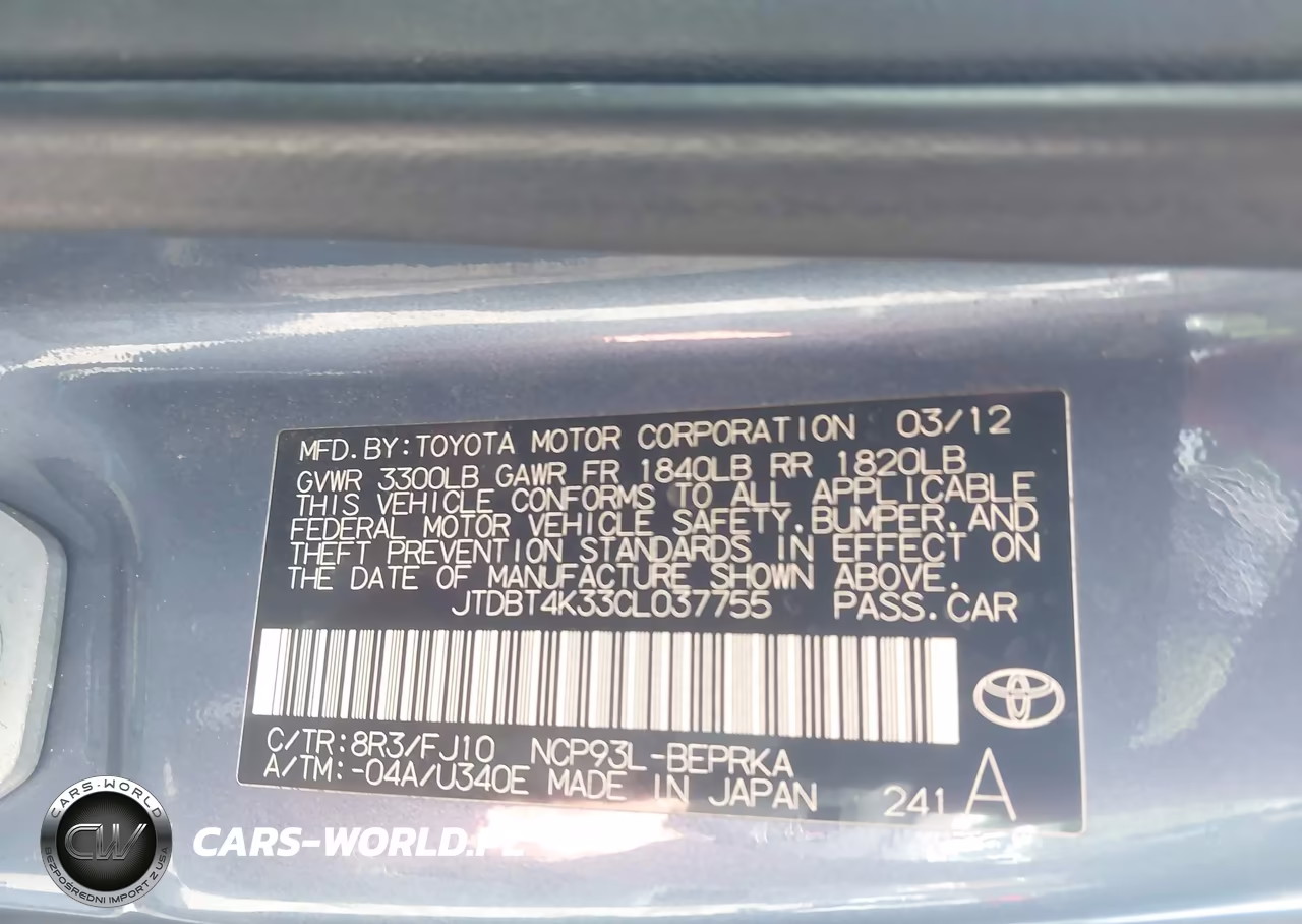 2012 Toyota Yaris VIN:JTDBT4K33CL037755 - 9