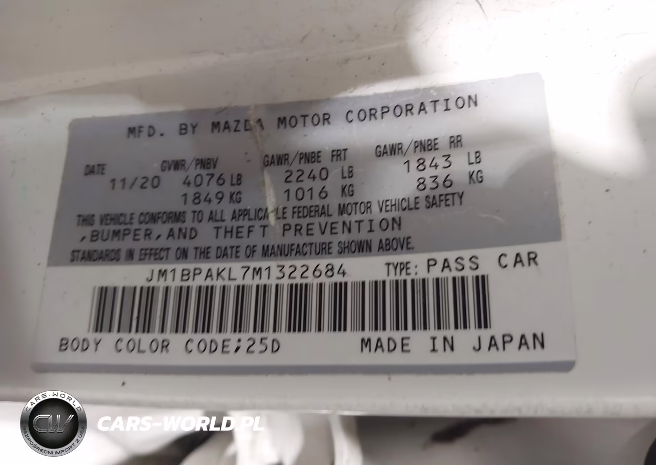 2021 Mazda Mazda3 Select VIN:JM1BPAKL7M1322684 - 9