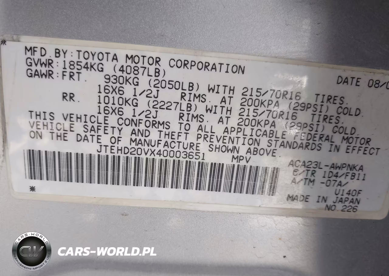 2004 Toyota Rav4 VIN:JTEHD20VX40003651 - 9