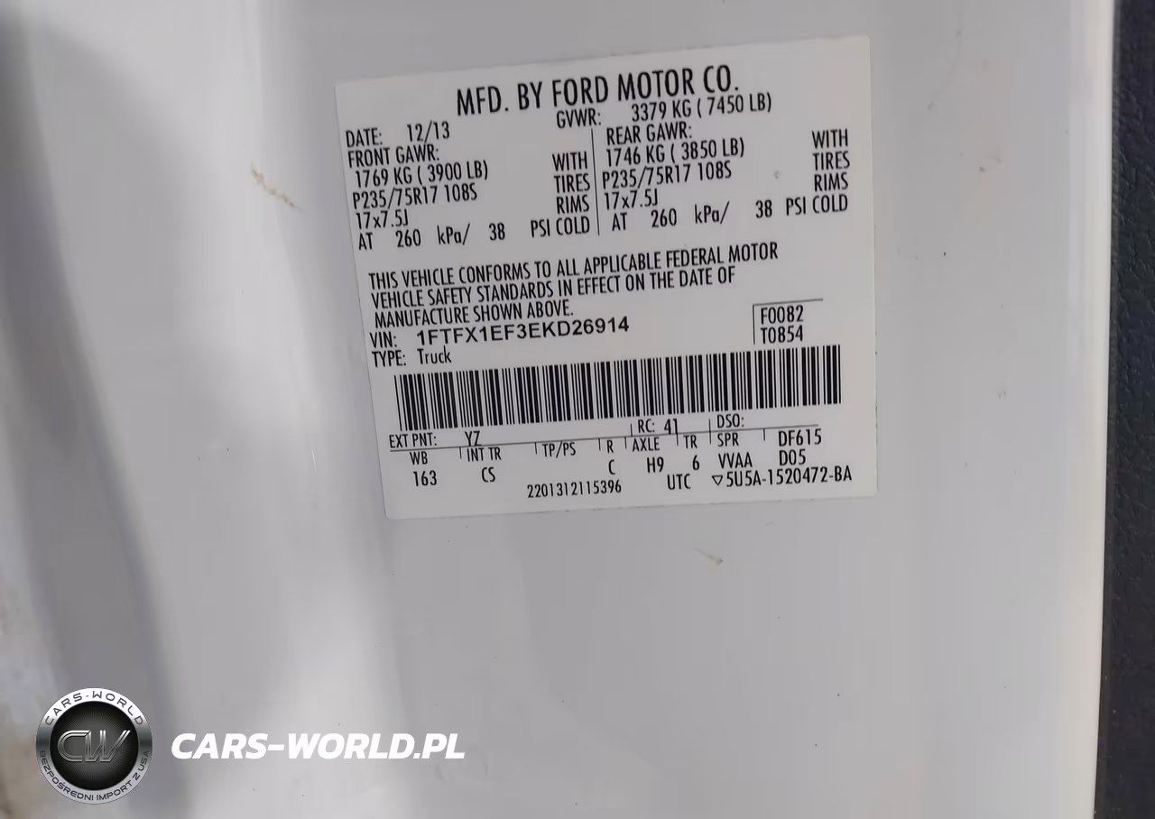 2014 Ford F-150 Xl VIN:1FTFX1EF3EKD26914 - 9