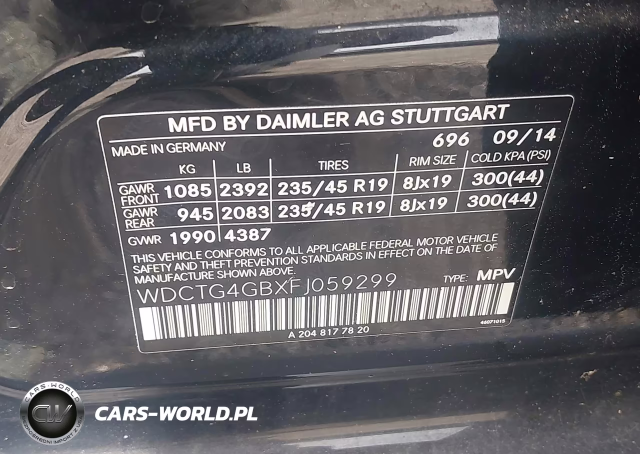 2015 Mercedes-Benz Gla 250 4Matic VIN:WDCTG4GBXFJ059299 - 9