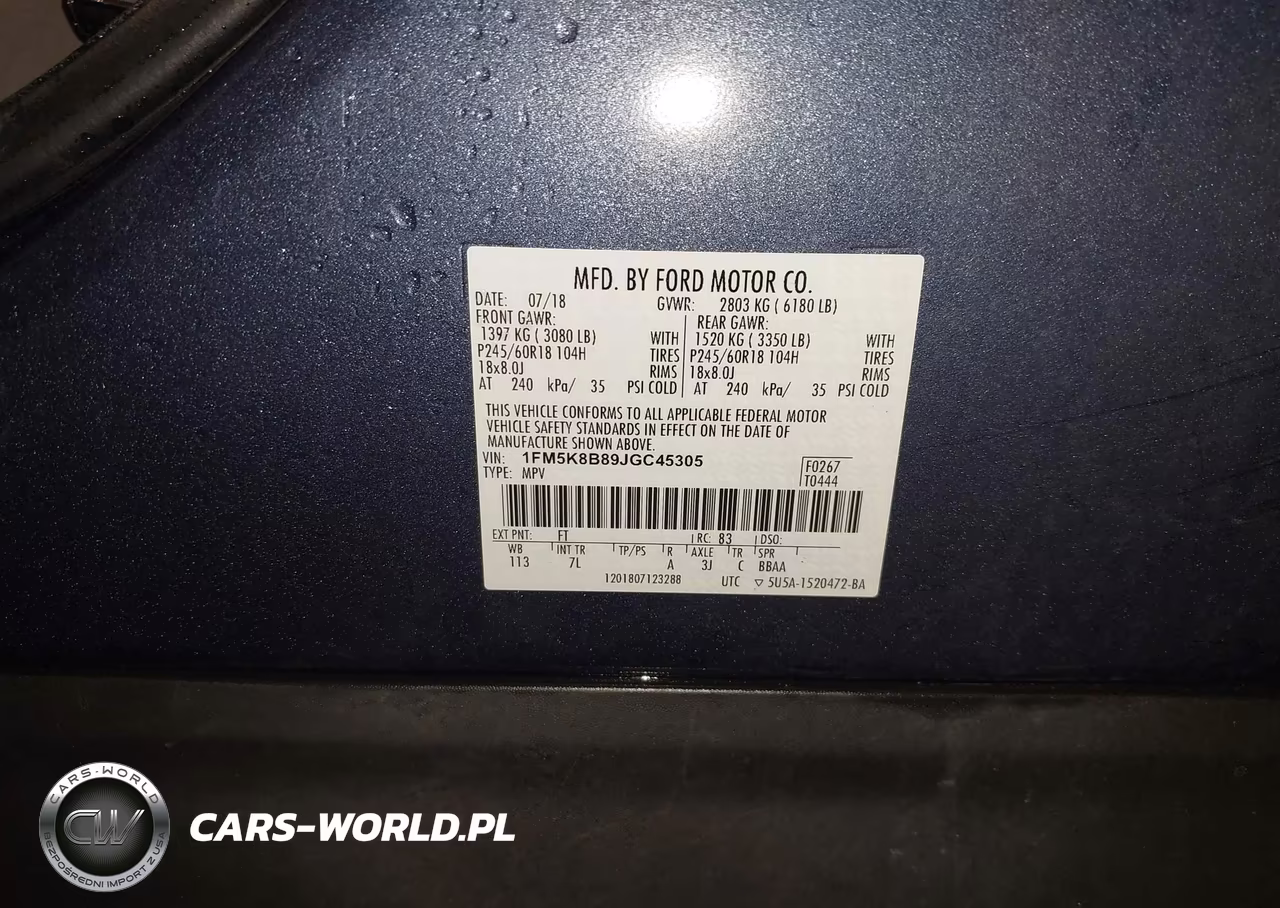 2018 Ford Explorer VIN:1FM5K8B89JGC45305 - 9
