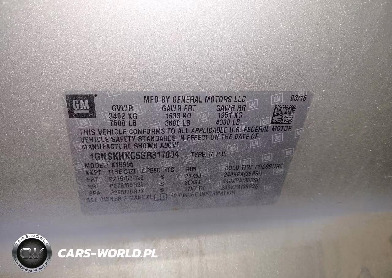 2016 Chevrolet Suburban Lt VIN:1GNSKHKC5GR317004 - 9