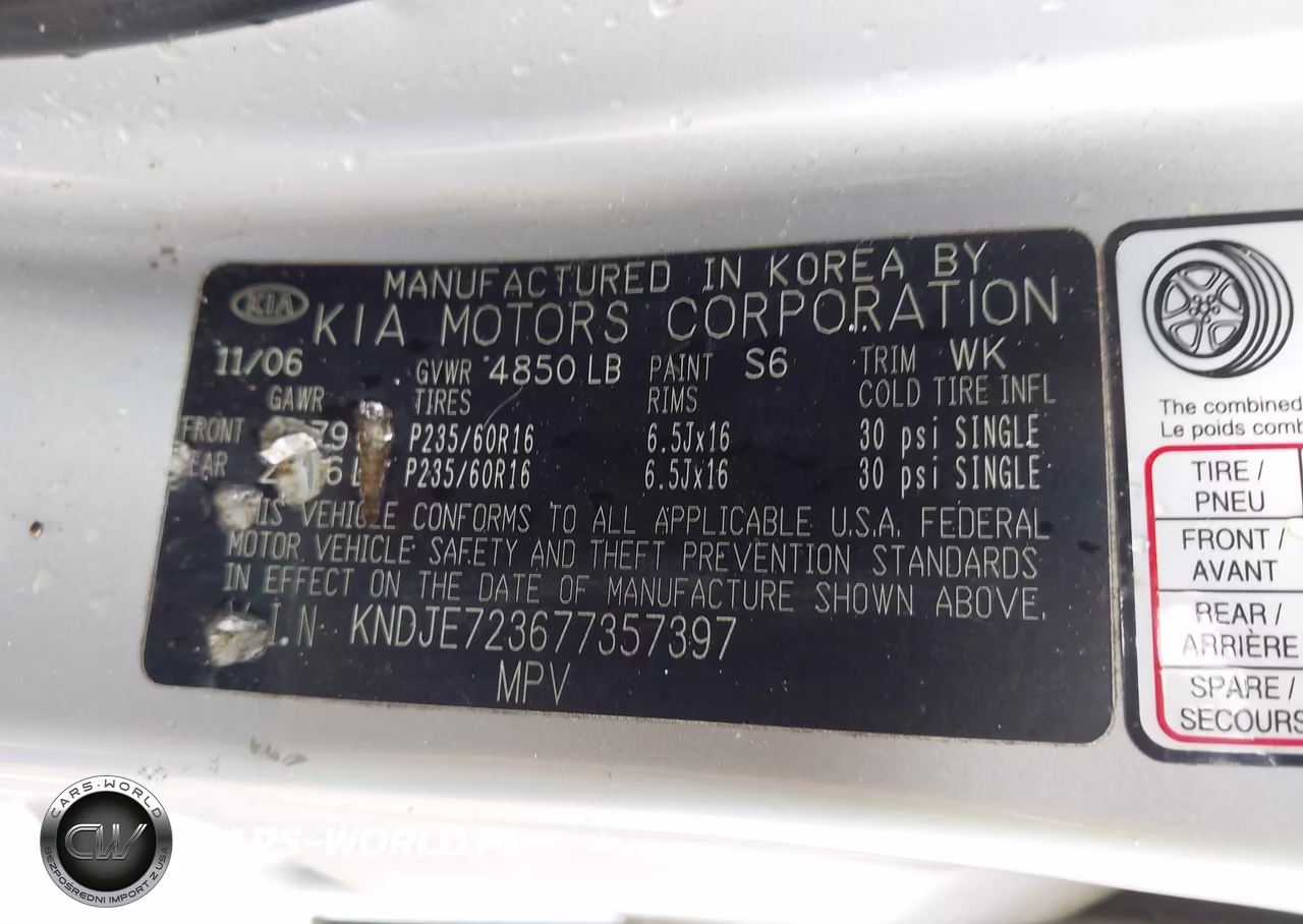 2007 Kia Sportage Lx V6 VIN:KNDJE723677357397 - 9