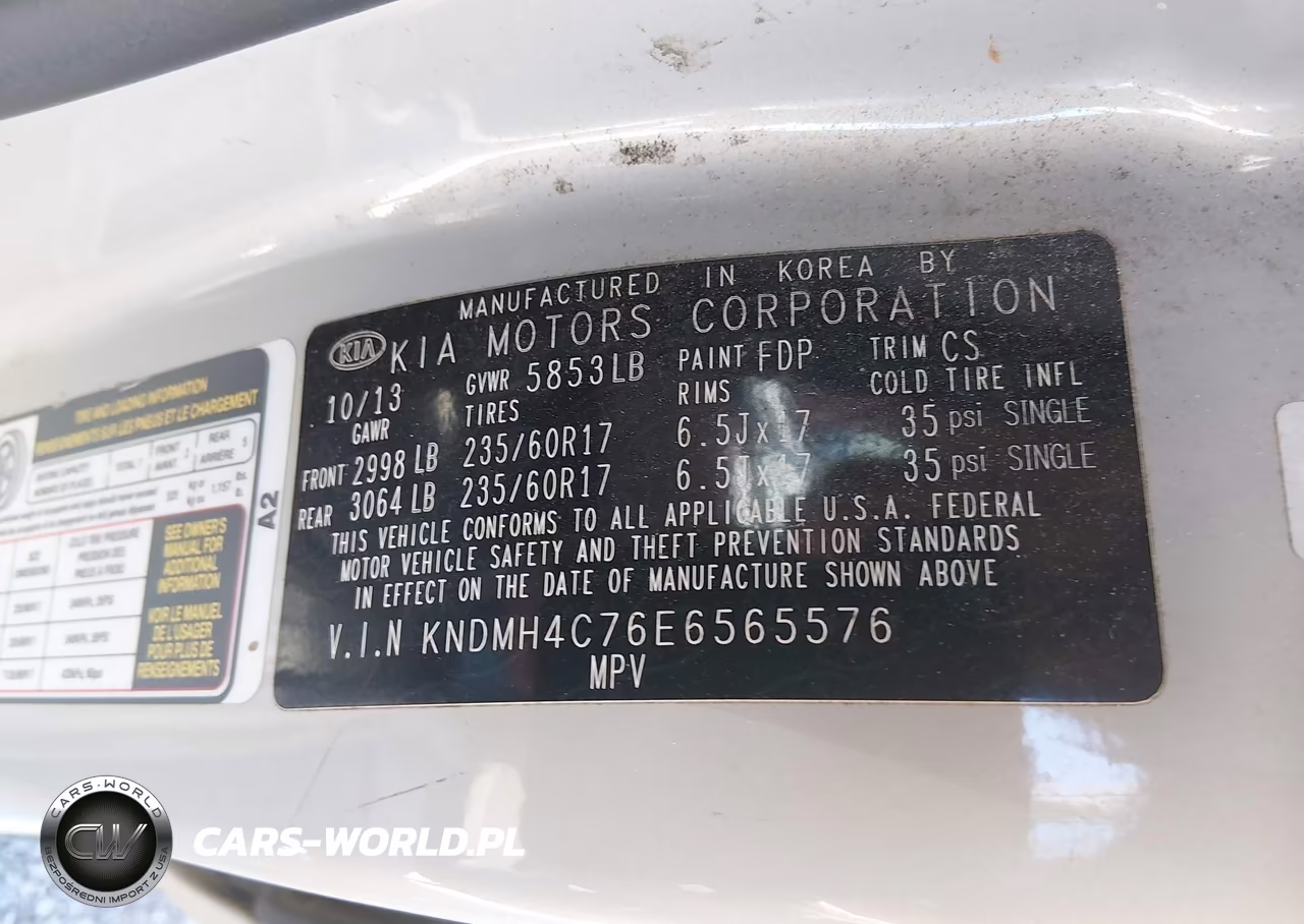 2014 Kia Sedona Ex VIN:KNDMH4C76E6565576 - 9