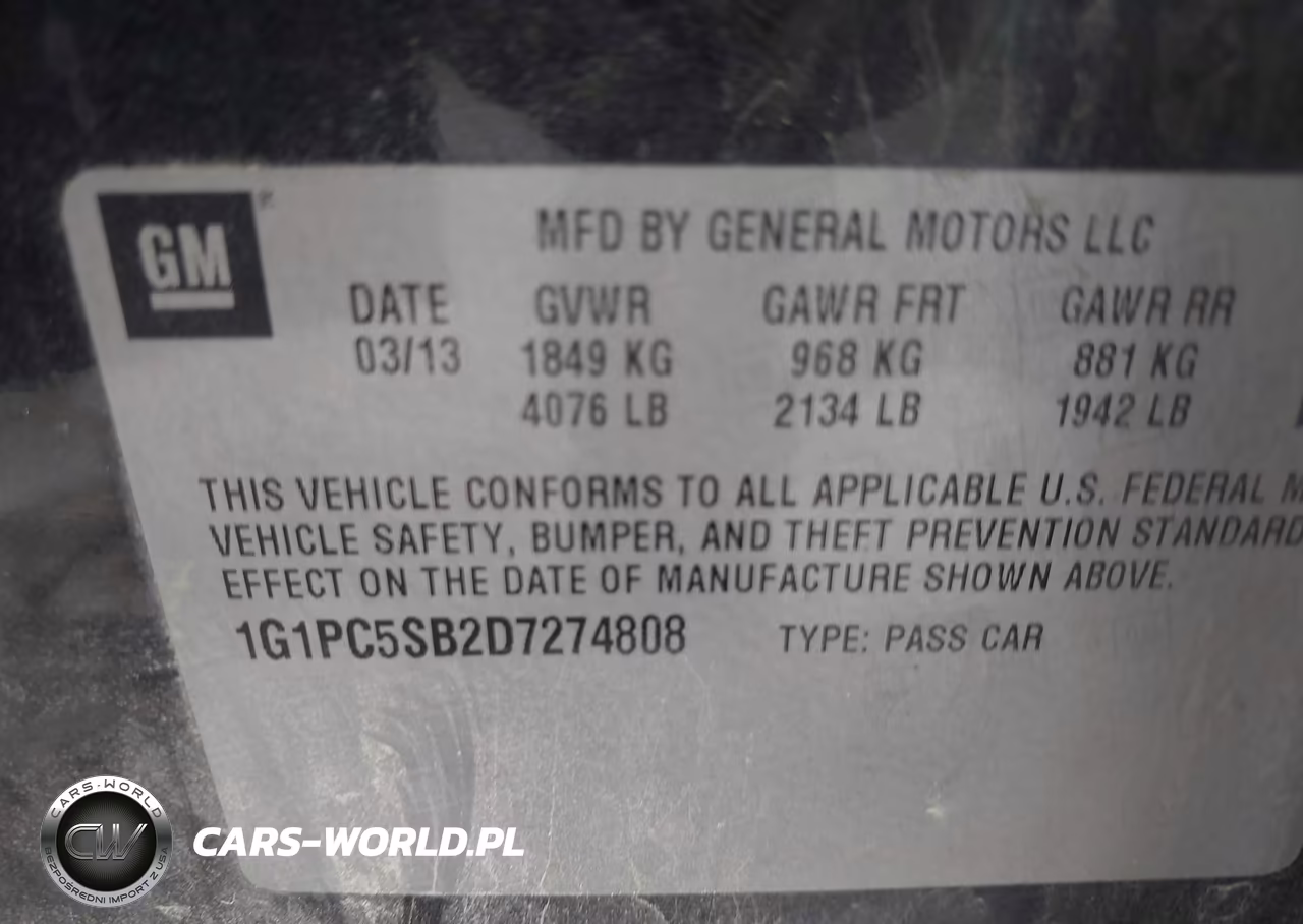2013 Chevrolet Cruze 1Lt Auto VIN:1G1PC5SB2D7274808 - 9