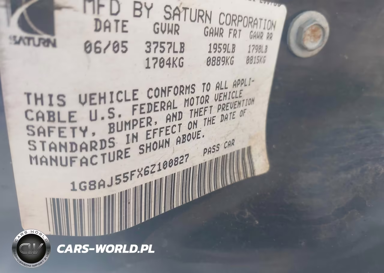 2006 Saturn Ion 2 VIN:1G8AJ55FX6Z100827 - 9