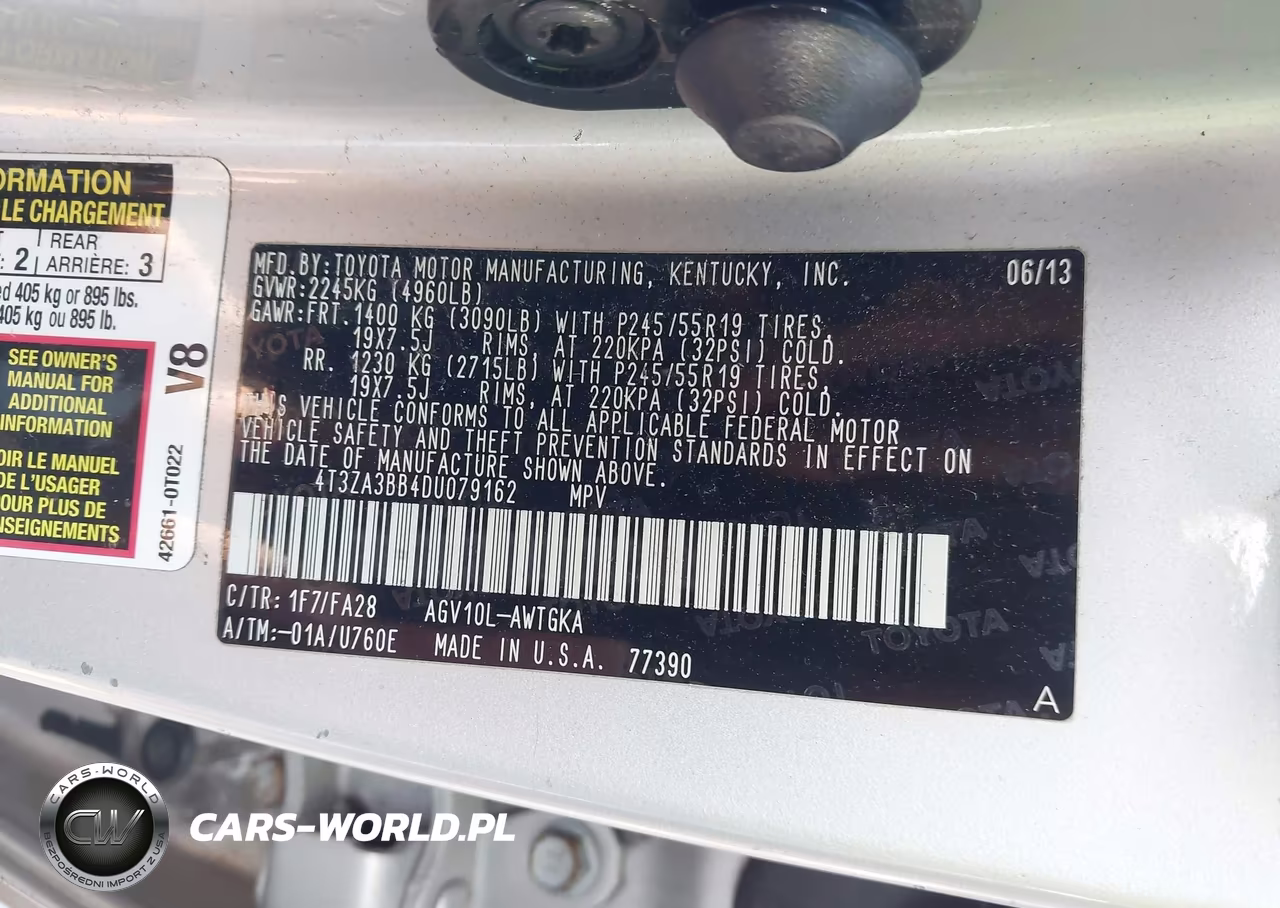 2013 Toyota Venza Le VIN:4T3ZA3BB4DU079162 - 9