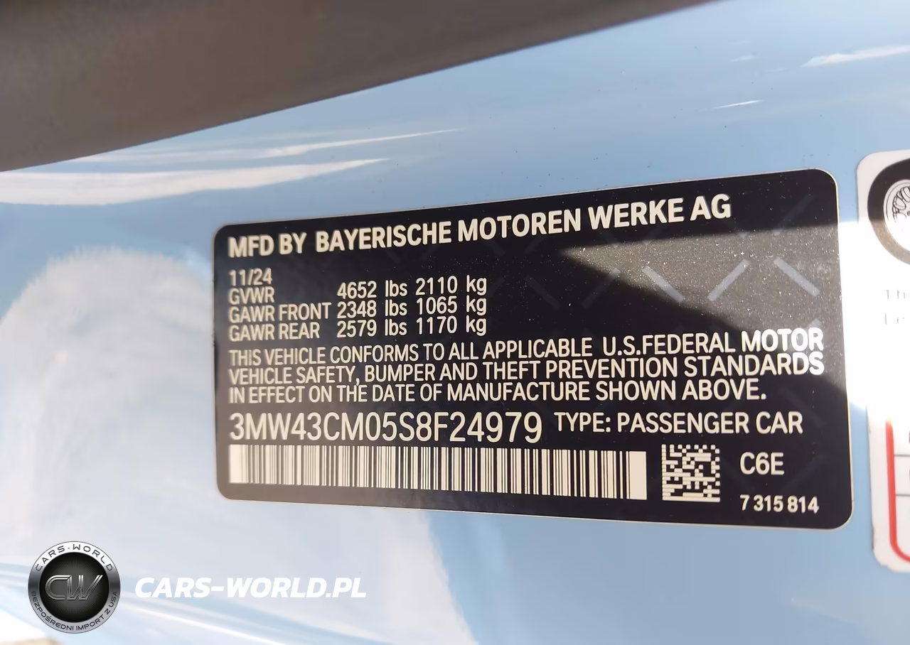 2025 BMW M240 I VIN:3MW43CM05S8F24979 - 9