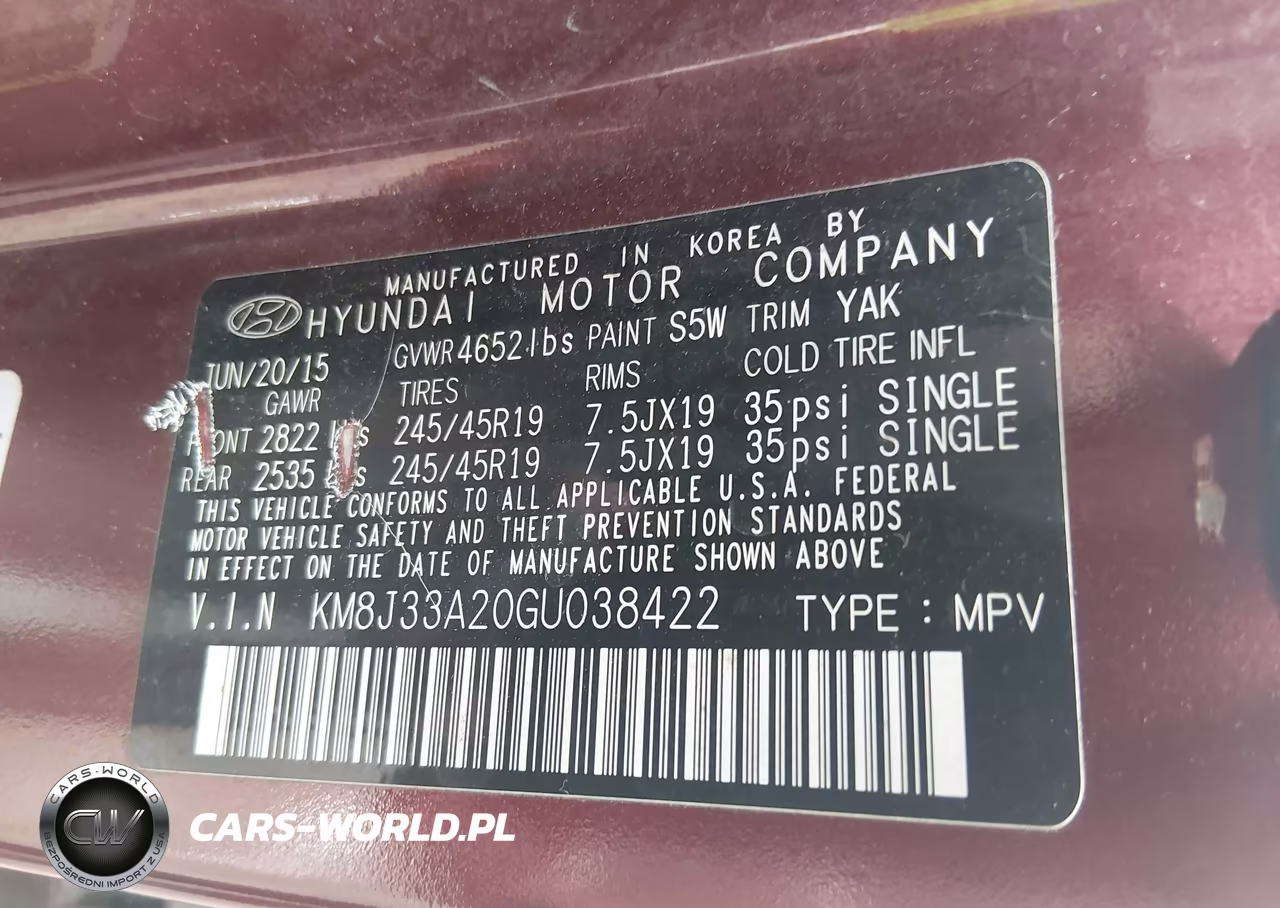 2016 Hyundai Tucson Limited VIN:KM8J33A20GU038422 - 9