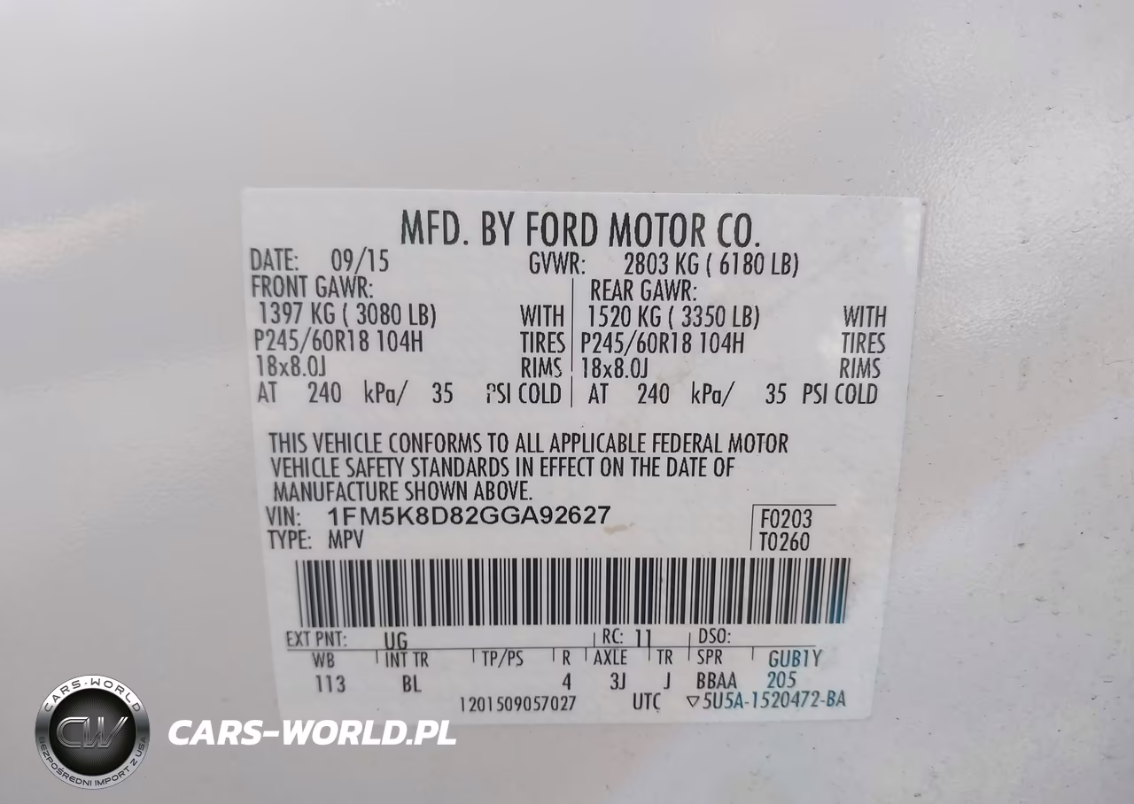 2016 Ford Explorer Xlt VIN:1FM5K8D82GGA92627 - 9