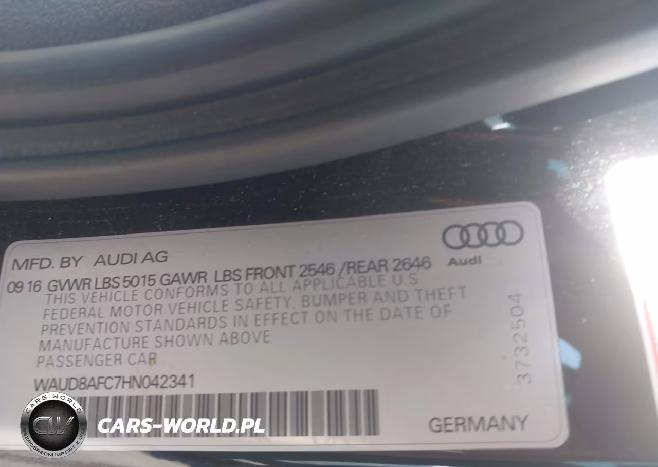 2017 Audi A6 Premium Plus VIN:WAUD8AFC7HN042341 - 9