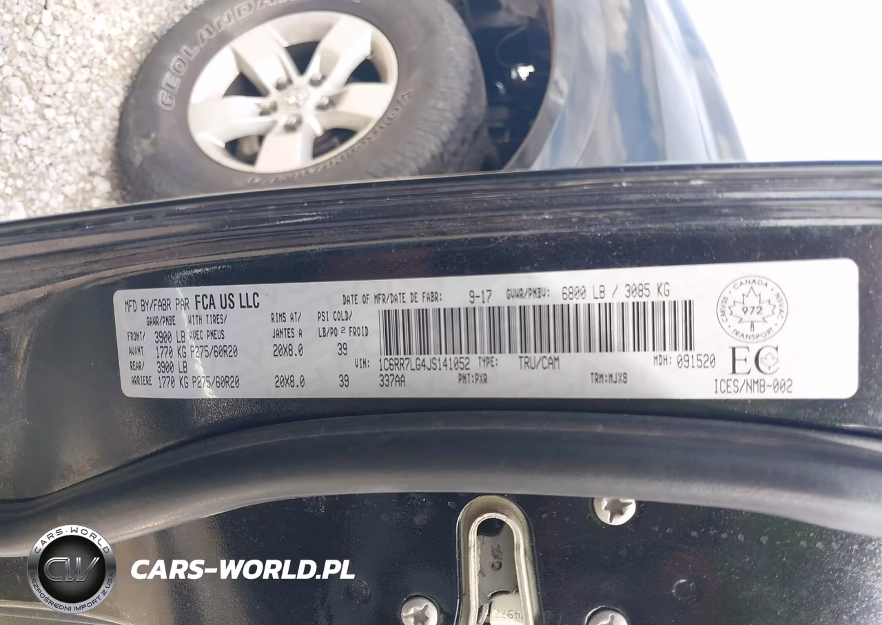 2018 Ram 1500 Slt VIN:1C6RR7LG4JS141052 - 9