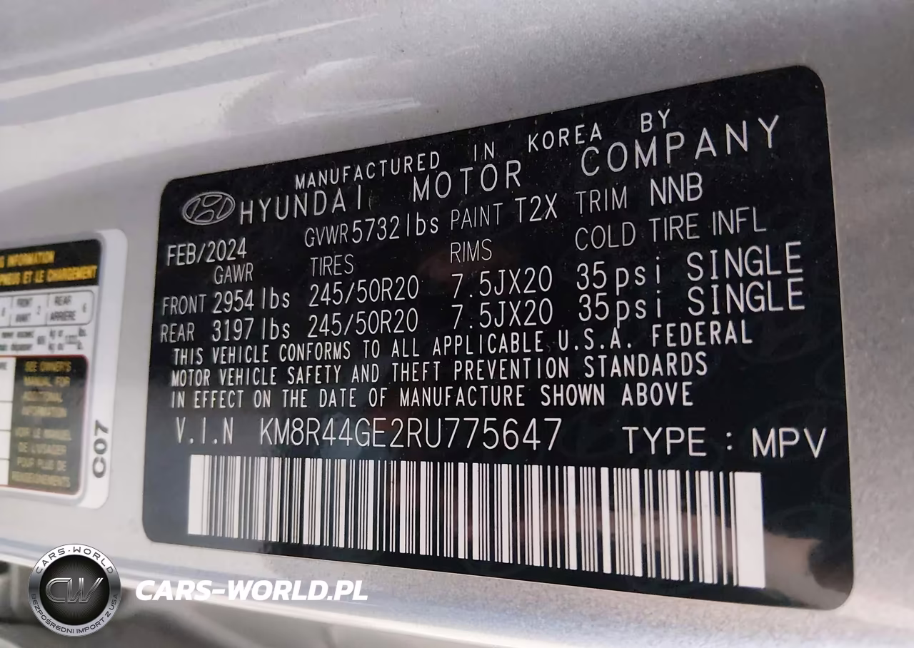 2024 Hyundai Palisade Sel 8P VIN:KM8R44GE2RU775647 - 9