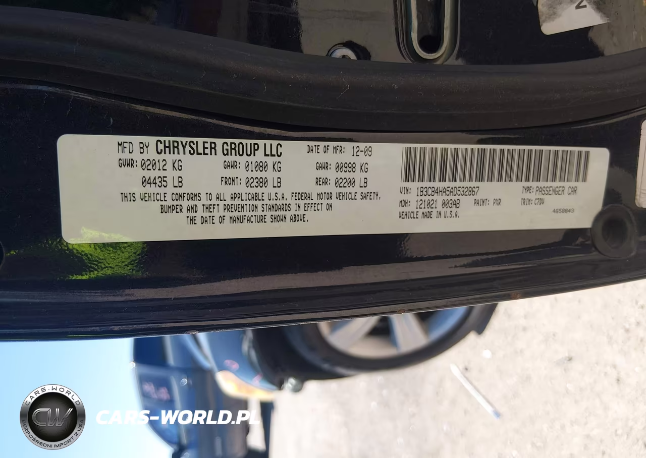 2010 Dodge Caliber Sxt VIN:1B3CB4HA5AD532867 - 9