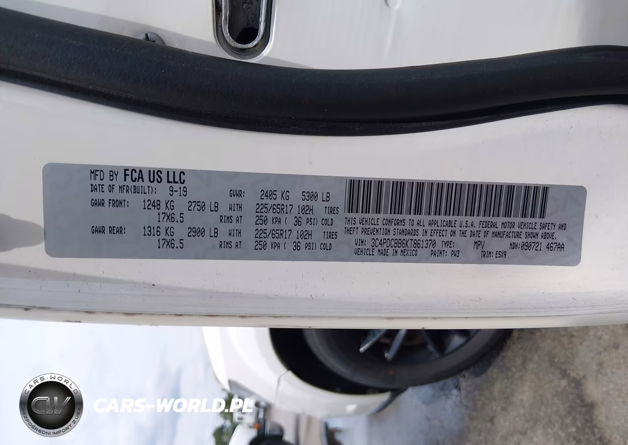 2019 Dodge Journey Se VIN:3C4PDCBB6KT861370 - 9