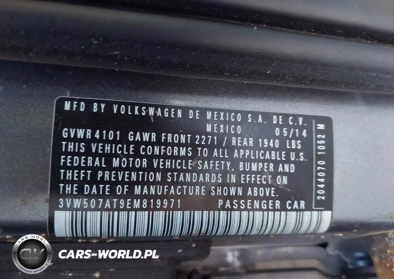 2014 Volkswagen Beetle 1.8T VIN:3VW507AT9EM819971 - 9