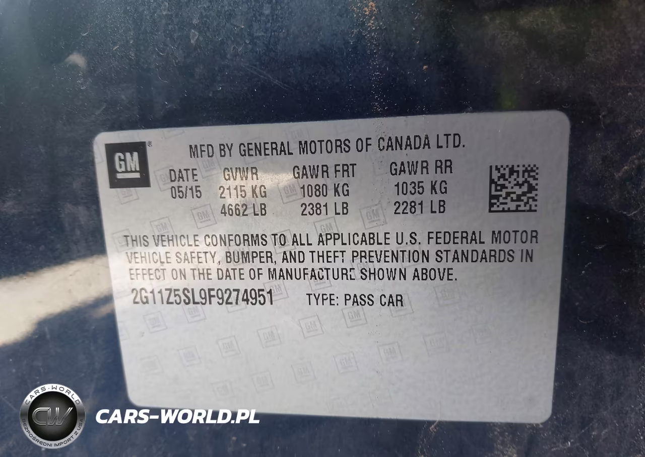 2015 Chevrolet Impala Ls VIN:2G11Z5SL9F9274951 - 9
